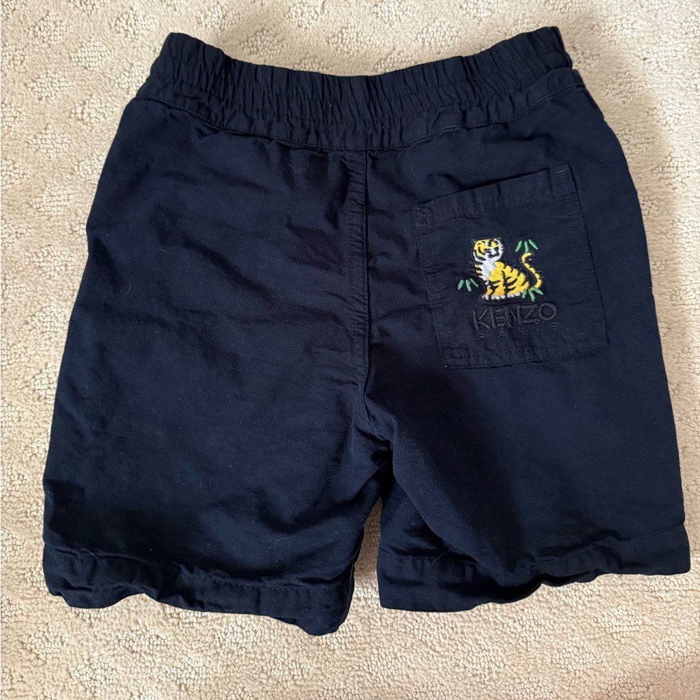 Kenzo Kids Navy Shorts with Tiger on the back - Picture 2 of 4